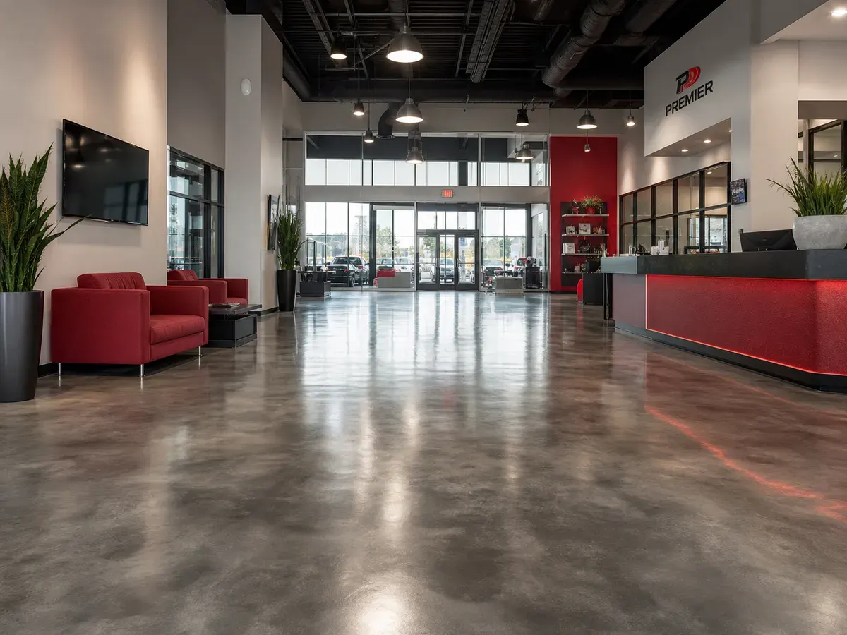 Pirate Cove Epoxy Polished concrete commercial showroom floor